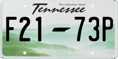 TN license plate F2173P