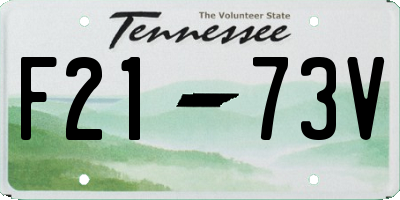 TN license plate F2173V