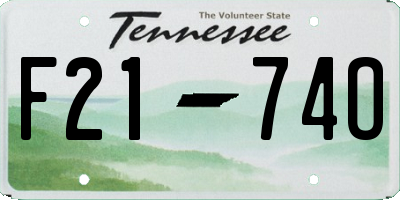 TN license plate F2174O