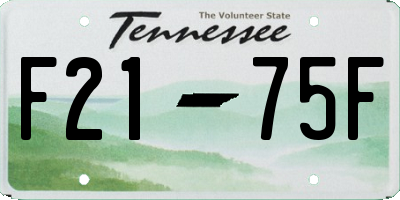 TN license plate F2175F
