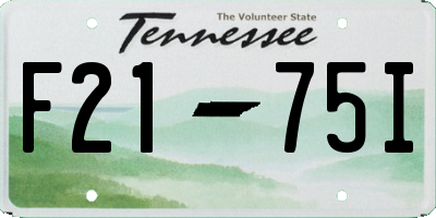 TN license plate F2175I