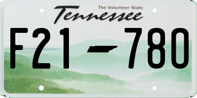 TN license plate F2178O
