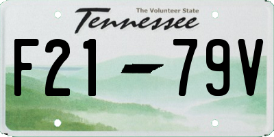 TN license plate F2179V