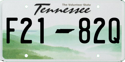 TN license plate F2182Q