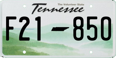 TN license plate F2185O