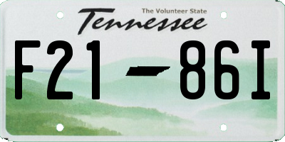 TN license plate F2186I