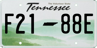 TN license plate F2188E