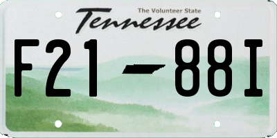 TN license plate F2188I