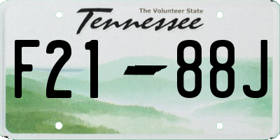 TN license plate F2188J