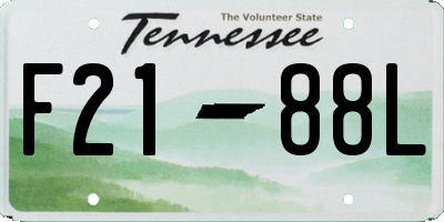 TN license plate F2188L