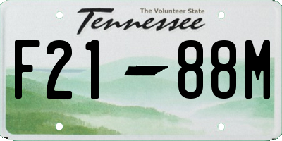 TN license plate F2188M