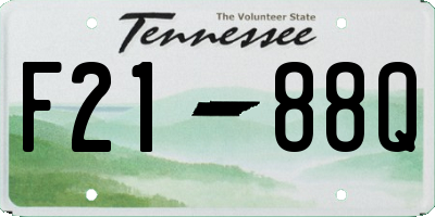 TN license plate F2188Q