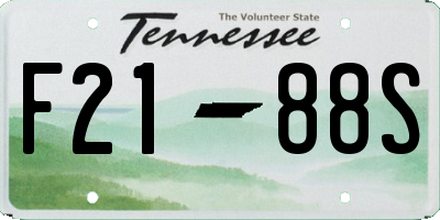 TN license plate F2188S