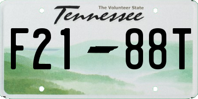 TN license plate F2188T