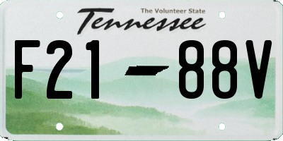 TN license plate F2188V