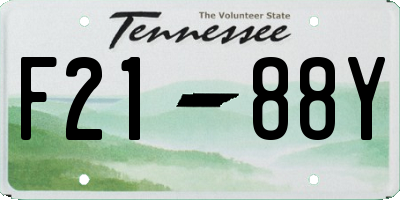 TN license plate F2188Y