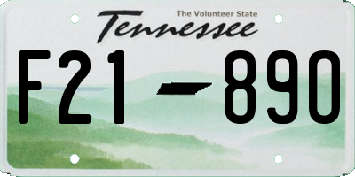 TN license plate F2189O