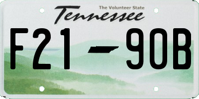 TN license plate F2190B