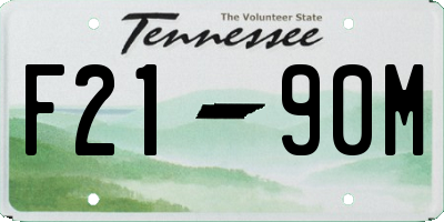 TN license plate F2190M