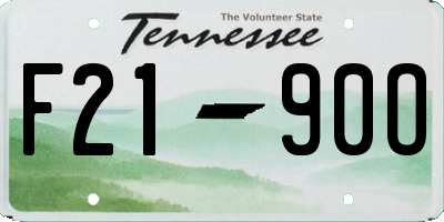 TN license plate F2190O