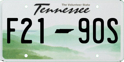 TN license plate F2190S