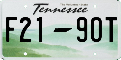 TN license plate F2190T