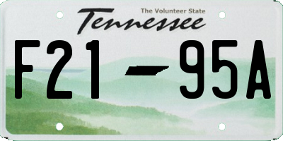 TN license plate F2195A