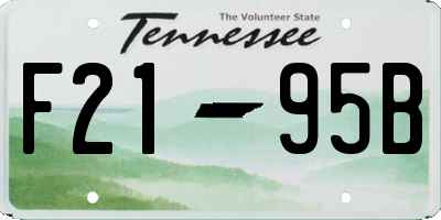TN license plate F2195B