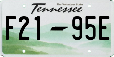 TN license plate F2195E