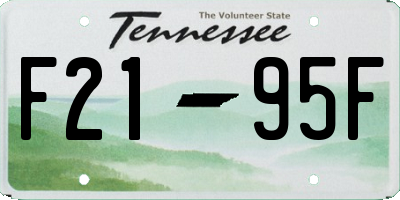 TN license plate F2195F