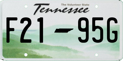 TN license plate F2195G