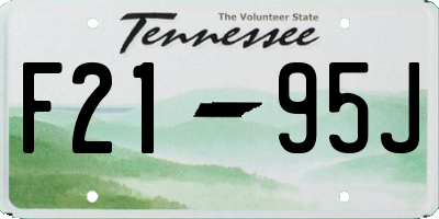 TN license plate F2195J