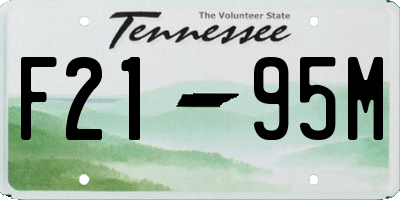 TN license plate F2195M