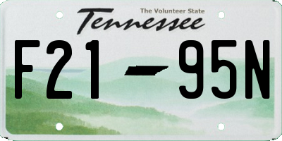 TN license plate F2195N