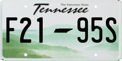 TN license plate F2195S