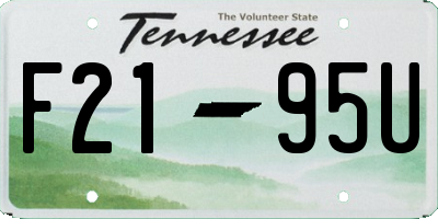 TN license plate F2195U
