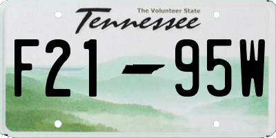 TN license plate F2195W