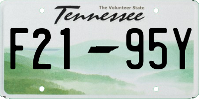 TN license plate F2195Y