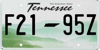 TN license plate F2195Z