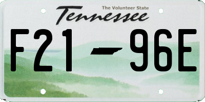 TN license plate F2196E