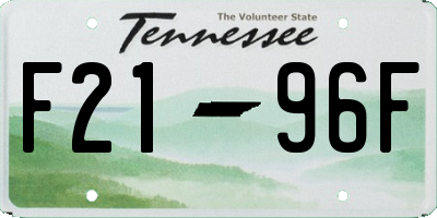 TN license plate F2196F