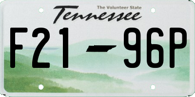 TN license plate F2196P