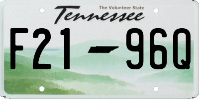 TN license plate F2196Q