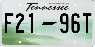 TN license plate F2196T