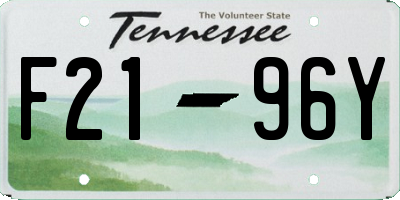 TN license plate F2196Y