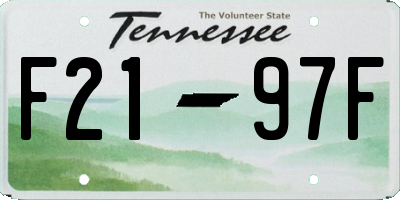 TN license plate F2197F