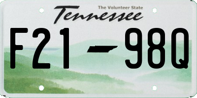 TN license plate F2198Q