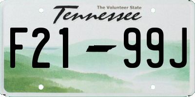 TN license plate F2199J