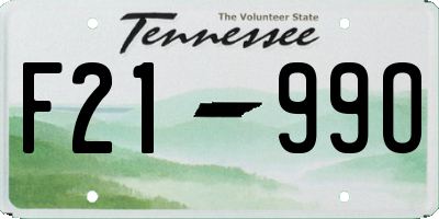 TN license plate F2199O