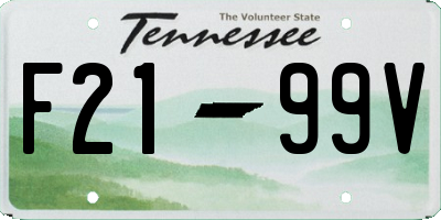 TN license plate F2199V